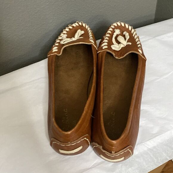 Zodiac Women's Leather Moccasins Loafers Slip On Flat Zac - Picture 5 of 9